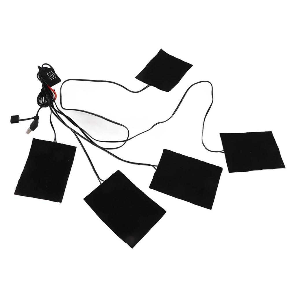 USB Heating Pad Washable Sewable 3 Gears Adjustable 5 In 1 Carbon Fiber Cloth Electric Heater Pad