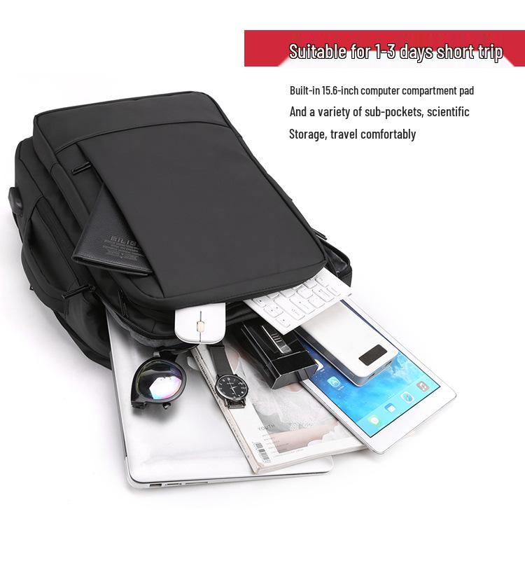 Men's Large Capacity Multifunctional Commuting Backpack for Business, Travel, and School