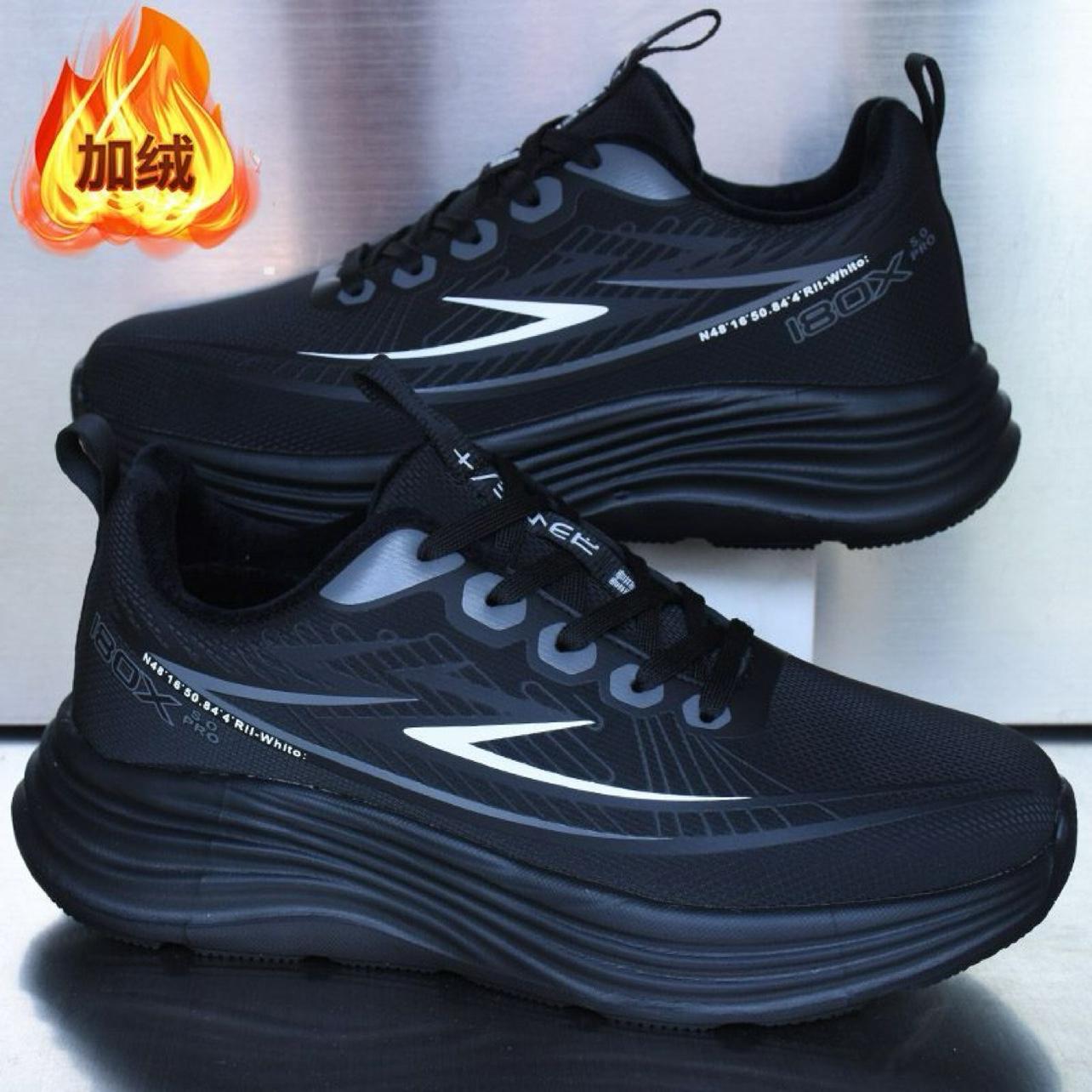 

Domestic brand shoes with fleece to keep warm 22 new autumn and winter leather waterproof sports shoes soft-soled running shoes 38
