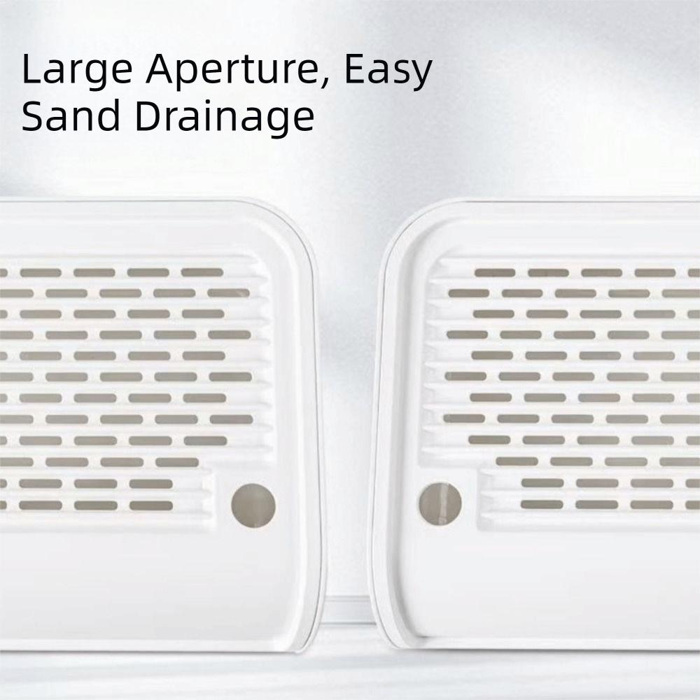Plastic 3 Steps Cat Litter Box Ramp Detachable Adjustable Automatic Cat Toilet Feet Filter Waterproof with Drainage Holes