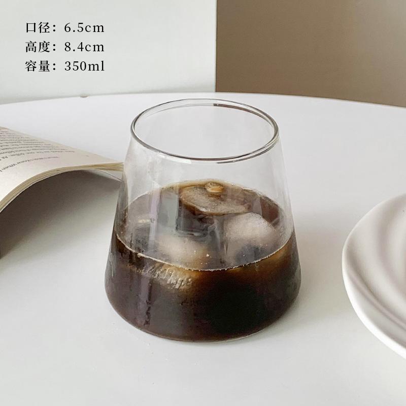 

Кружка в японском стиле «Фудзи» Прозрачный стакан для кофе Бытовая для молока Холодные напитки Питьевая вода Боросиликатное стекло 690ml прозрачный