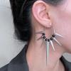 Korea Personality Sparkly Zircons Awn Star Tassel Chain Piercing Stud Earrings for Women Trendy Designer Dangle Earrings Jewelry