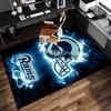 Los Angeles Rams Logo Print Area Rug - Soft, Washable Non-Slip Indoor Mat for Office Chairs, Living Room, Home Office Decorative Rug
