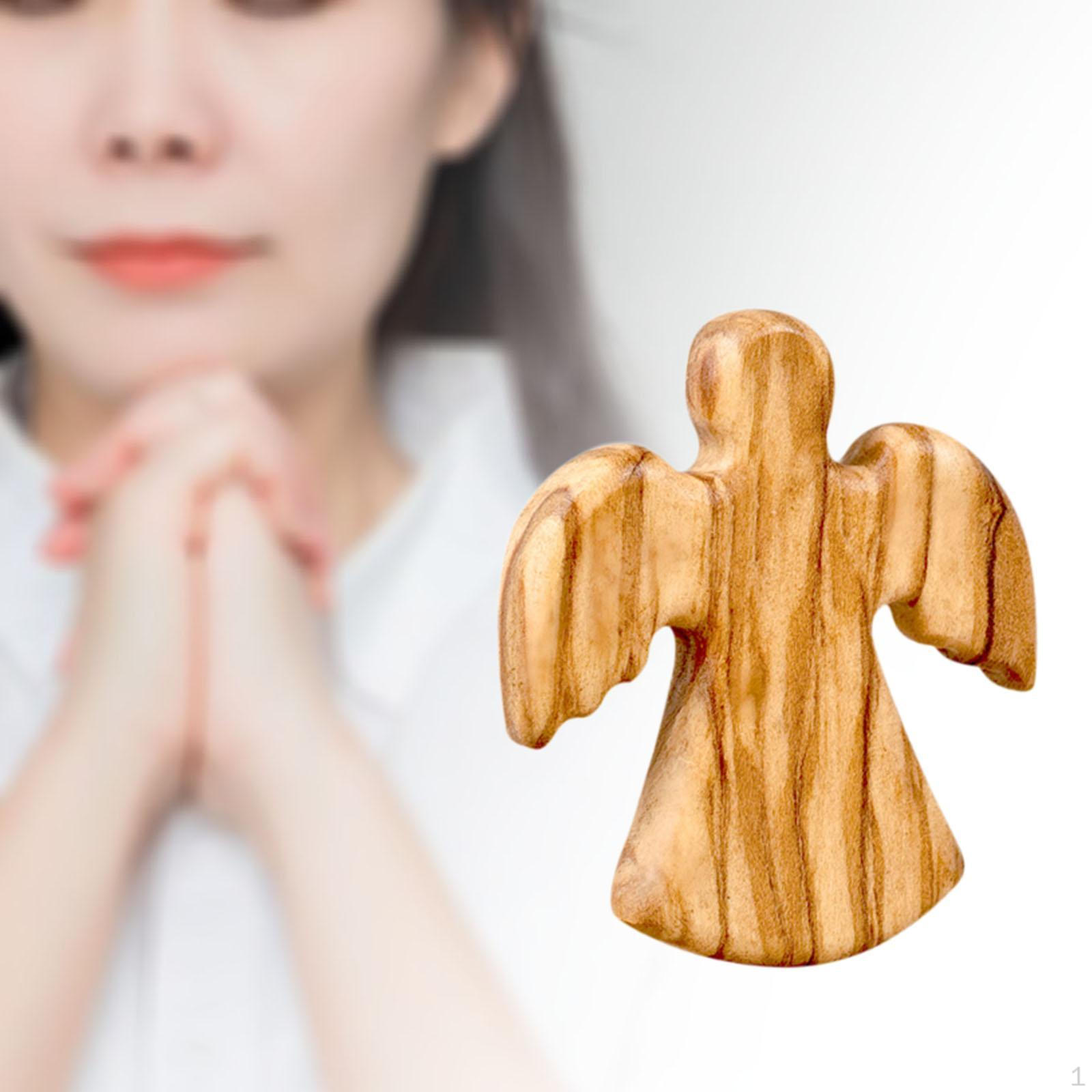 

Кишеньковий сімейний орнамент із хрестом у руці, який тримався в руках, релігійний подарунок, християнський священик Retract Wings Walnut