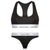 Ck Bra and Thong Strength L Women's Set, Sports, Gym, Training, Exercise, Plain, Women's Underwear, F3785+F3786 BLACK(001) [Item]