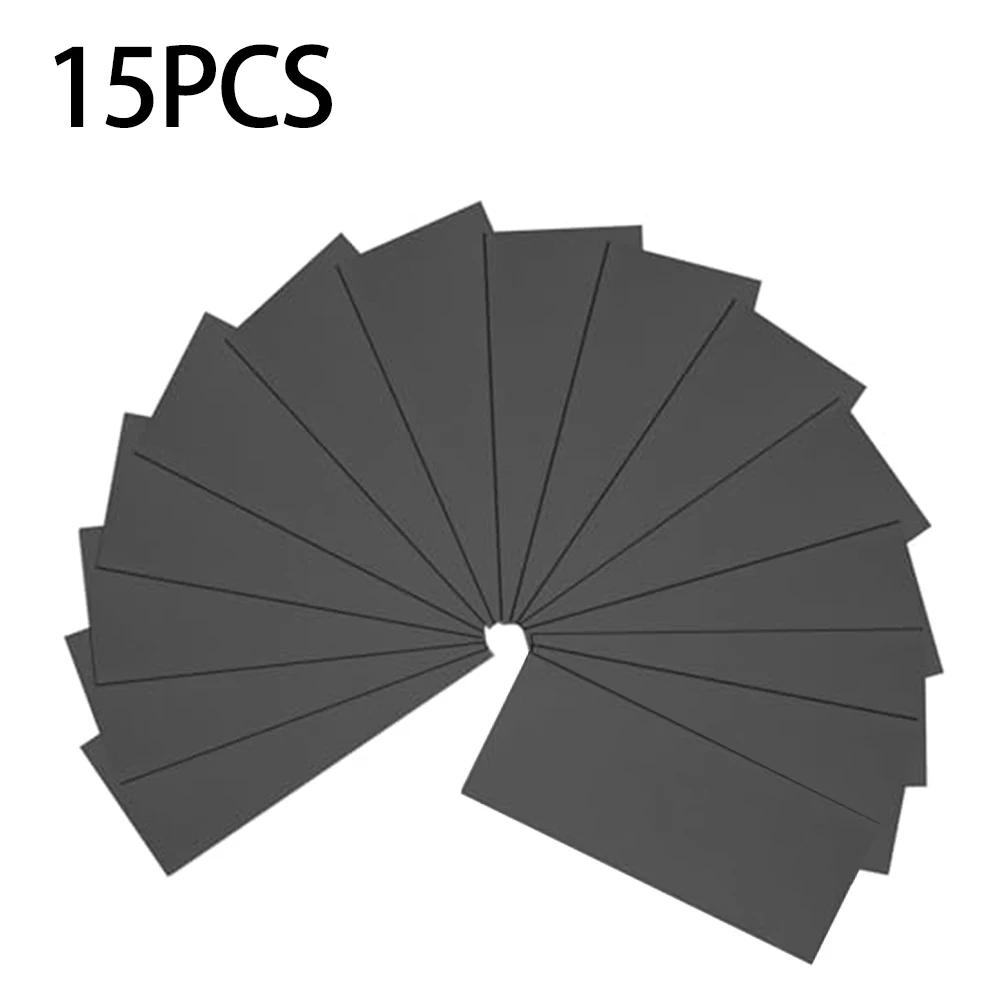 15pcs 7000 Grit Sandpaper Waterproof Silicon Carbide For Art Craft Woodworking Automotive Metalwork Car Detailing Polishing Task