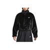 Nike Large Logo Print Zip-Up Stand Collar Jacket Women Jacket Black DV5140-010