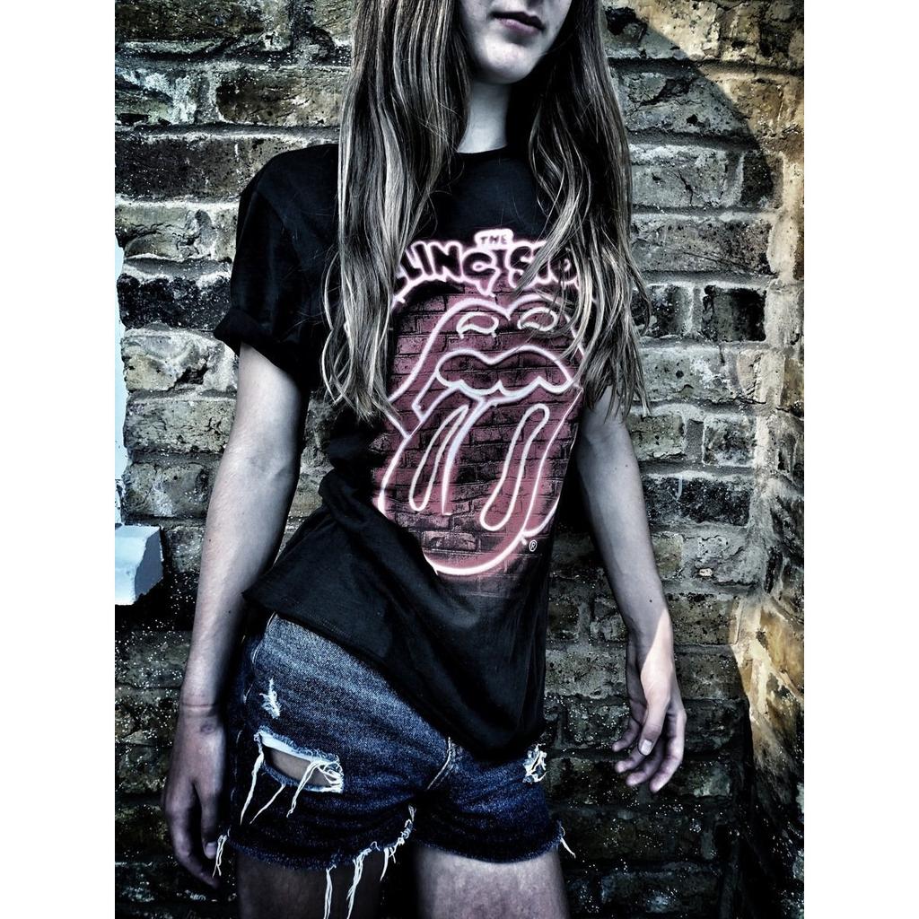 Amplified Unisex-Erwachsene Neonlicht The Rolling Stones T-Shirt