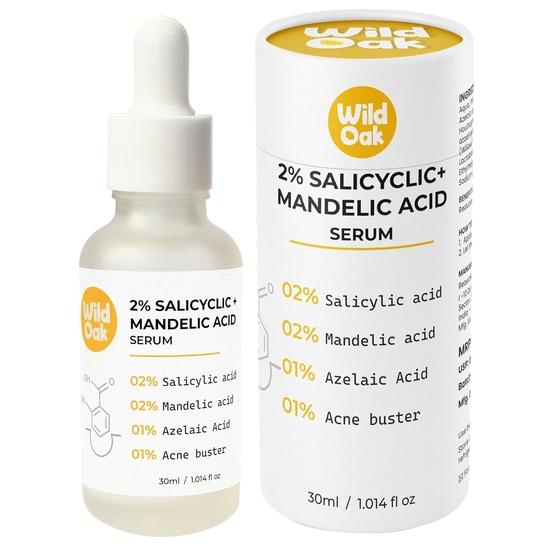 

WildOak 2% Salicylic Acid + Mandelic Acid Face Serum | Acne Killer, Blackheads & Excess Oil | For Men & Women | 30ml