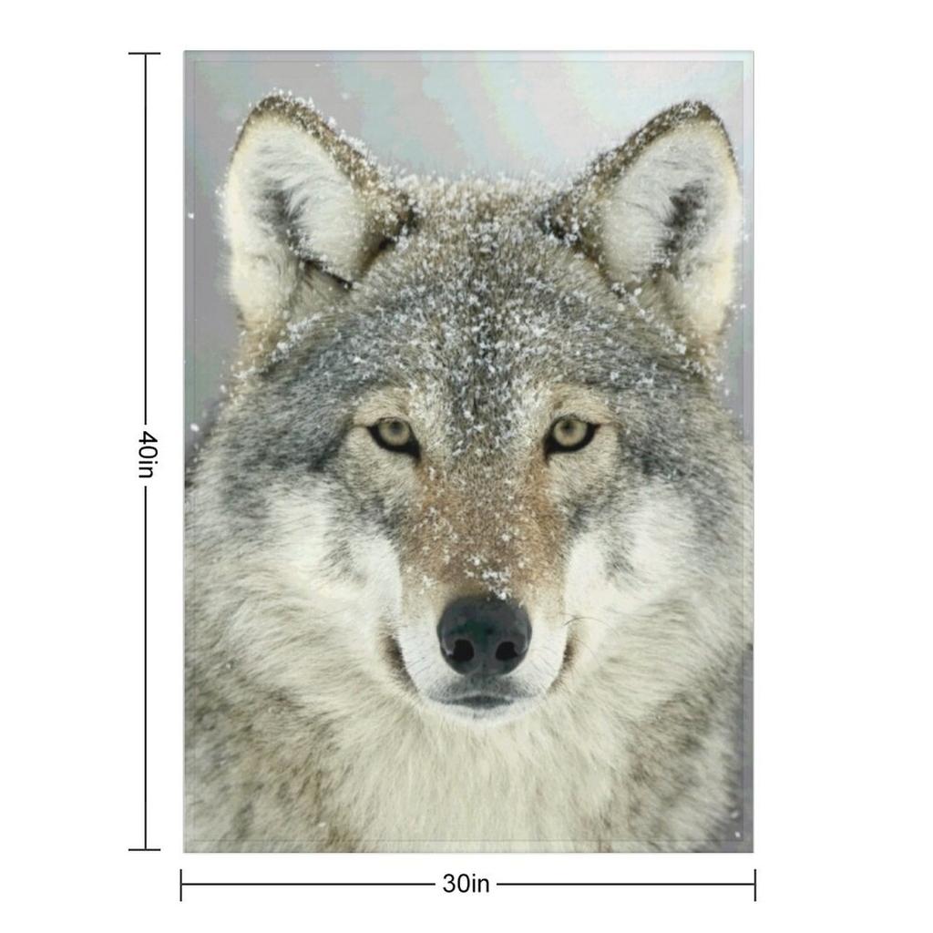 GREY WOLF Throw Blanket Luxury Throw Blankets For Baby Cute Plaid Picnic Blankets