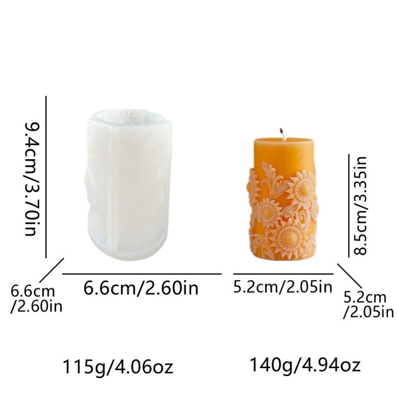 Lily Flower Relief Candle Silicone Mold DIY Linglan Flower Fragrance Smoked Soybean Wax Mold Gypsum Home Decoration Tool