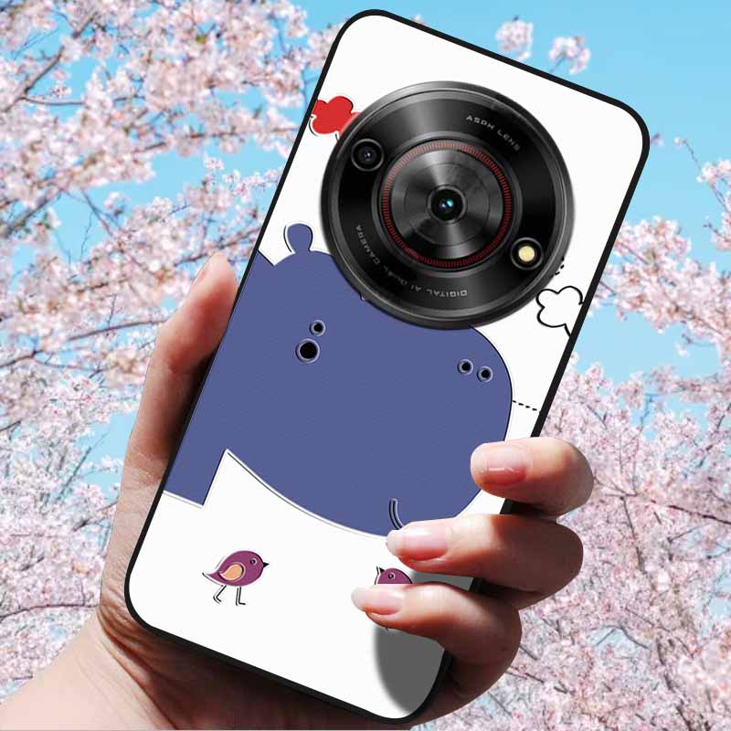 For ZTE Blade A75 5G 6.6" Cases 3D Relief Flower Soft Silicone Luxury Cover for ZTE Blade A75 5G 3D Phone Cases ZTE Blade Z2357N