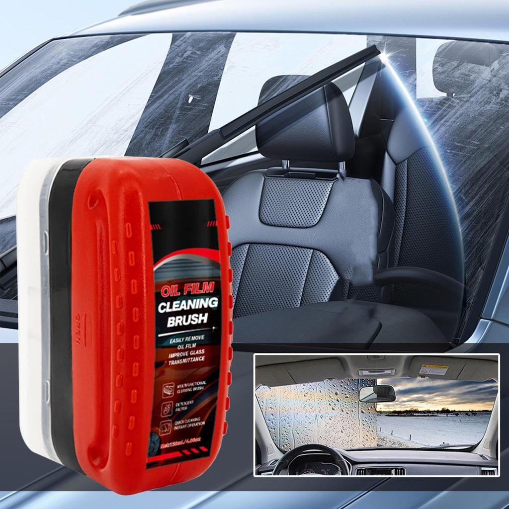 120ml Car Windshield , Waterproof Glass Film Cleaning Brush, Automotive Glass Cleaning Board,