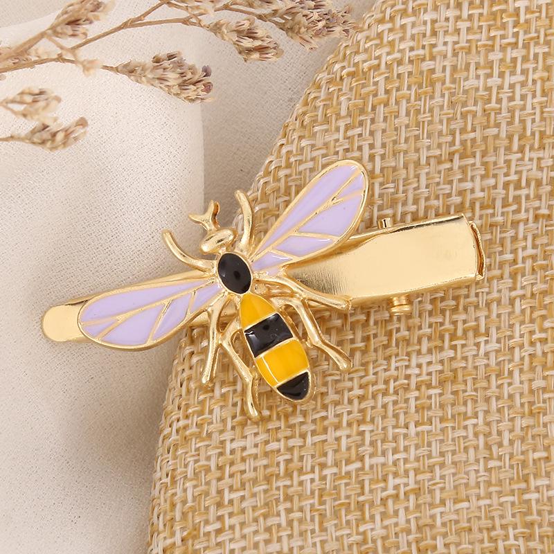 

Корейская шпилька для волос Drip Oil Bee - свежая заколка для челки для девочек Individually Packaged