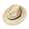 Hollow Hollow Straw Hat Wide Brim Visor Cap Trendy Western Cowboy Hat  Men Women
