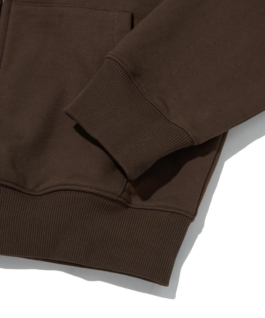 Suade Basic Hood Zip Up [Mocha Brown]