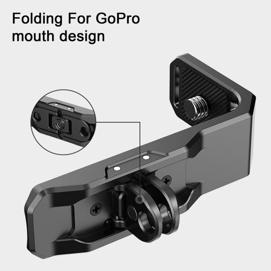 Horizontal Action Camera Bracket Mount Durable Structure Compact Portable Magnetic Horizontal Adapter Bracket for Insta360 X4