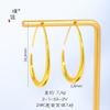 Water Drop Plain Hoop Earrings Women's 24K Gold AU999 - Plain Hoop with Water Drop Design, Delicate and Tiny,stunning for Dating