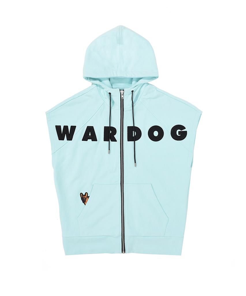 Wardog Peekaboo Sleeveless Zip-Up Hoodie Mint