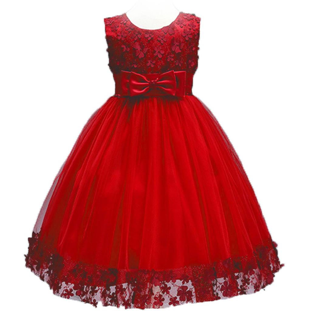 Forpend Dress Formal Dress for Perfect for Kindergarten Entrance and Princess Red Children's F011, Girls, Parties, Weddings, Ceremonies, Recitals,