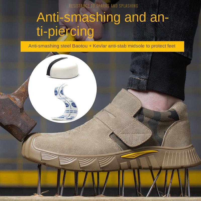 Labor Protection Shoes Anti-Stab Lightweight Comfortable Breathable Construction Site Electric Welding Work Shoes Four Seasons