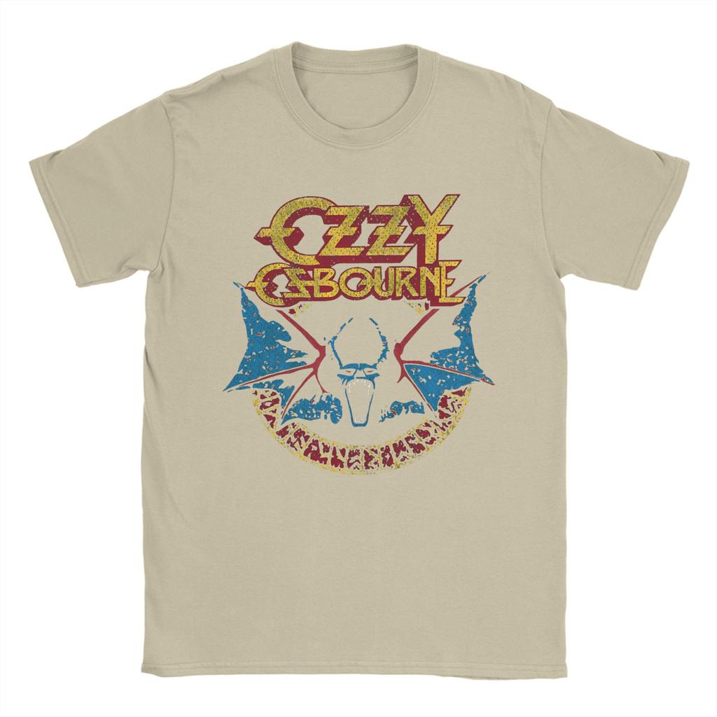 Black Sabbath Ozzy Is Bat T-Shirt for Men Novelty Cotton Tees Crew Neck Short Sleeve T Shirt 4XL 5XL Clothes