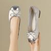 New Round Head Bow Ballet Women's Shoes Autumn Shallow Mouth Fashion Versatile Commuter Mary Jane Shoes Women
