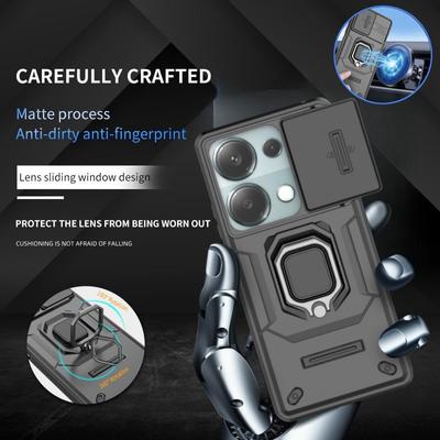 Osłona obiektywu Slide Lens Protect Funda dla Xiaomi Redmi Note 13 Pro 5G 4G Wstrząsoodporna obudowa telefonu dla Redmy Note13 Note13pro 5G Tylna obudowa