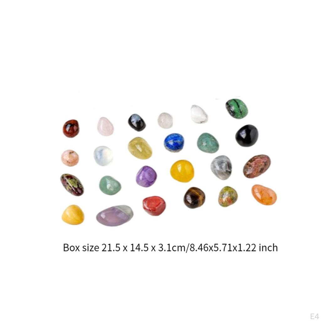 24 Days Natural Agate Stone Ore Blind Box for Adults Girls Boys Xmas
