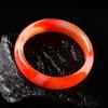 Red Floating Flower Glass Bangle for Women - Elegant Valentine's Day Accessory