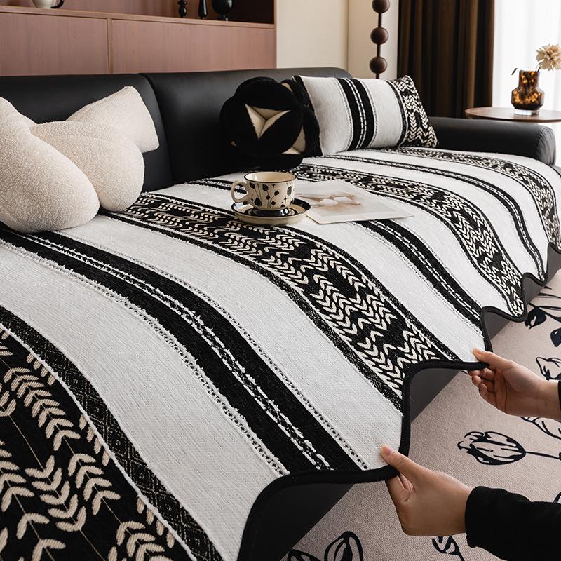 New Sofa Cushion Four-Season Universal Non-Slip Seat Cushion Light Luxury Special-Shaped High-End Sofa Cover Cloth Towel