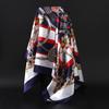 Silk Scarf Scarftop Headwraps For Women Vintage Four Seasons Hair Scarve 90*90Cm Hijab Foulard Iuxe Bandana Femme Headscarf