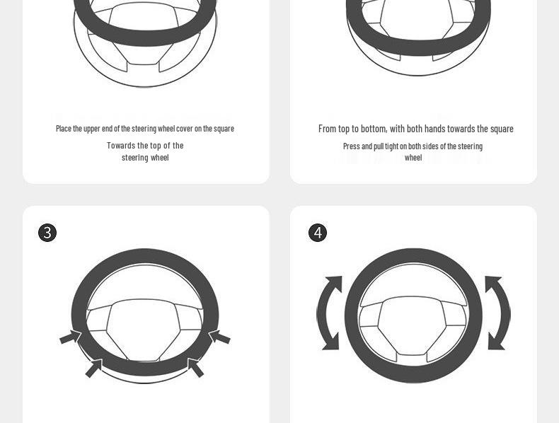Flocking Steering Wheel Cover for Geely Emgrand GS, Xingrui, GL, Boyue X, Bin Yue, X6, Vision X3 PRO