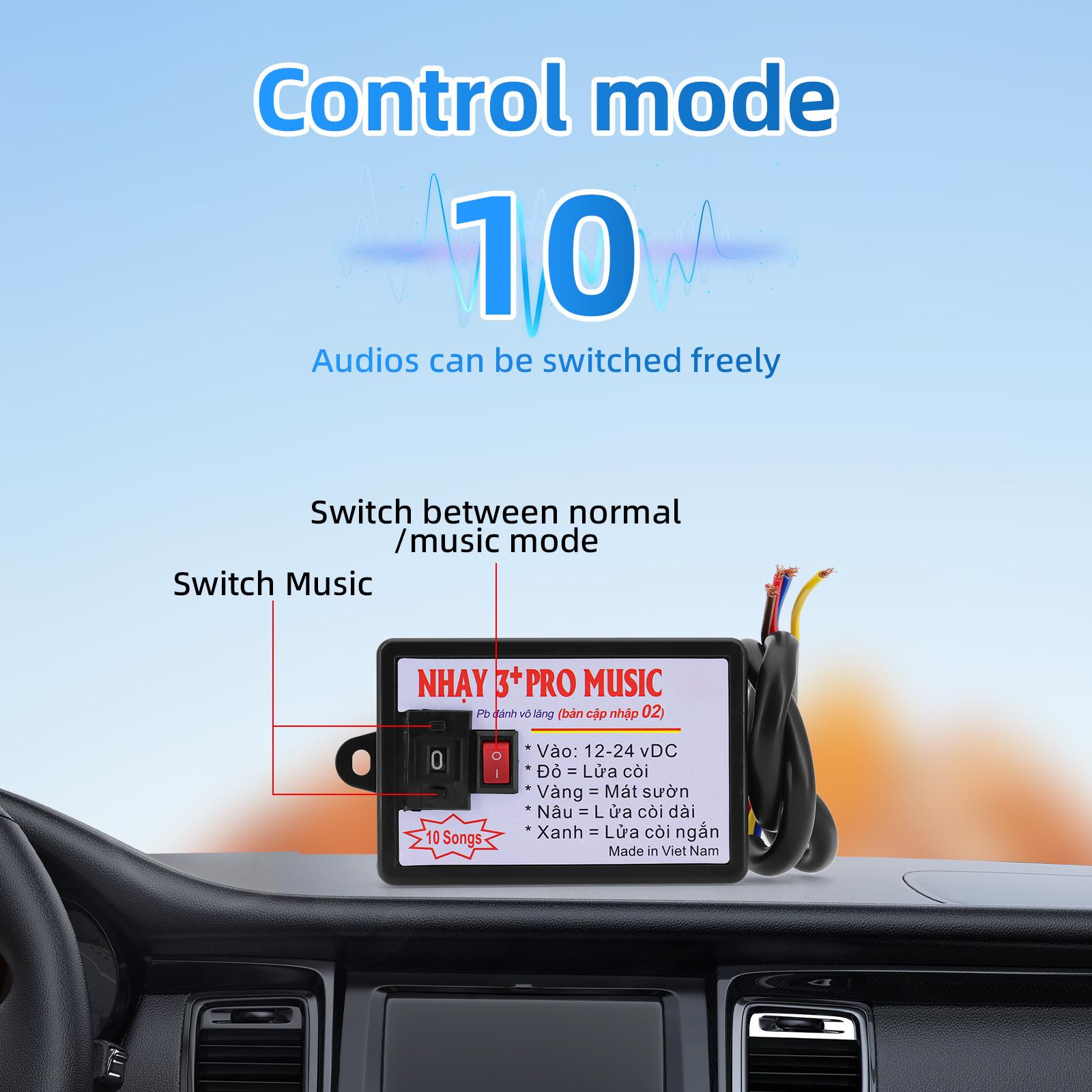 

Контроллер автомобильного гудка с 8 и 12 звуками, 12-24 В, переключение громкости, электрический стереоэффект, динамик, 3+профессиональный блок управления звуками для грузовика