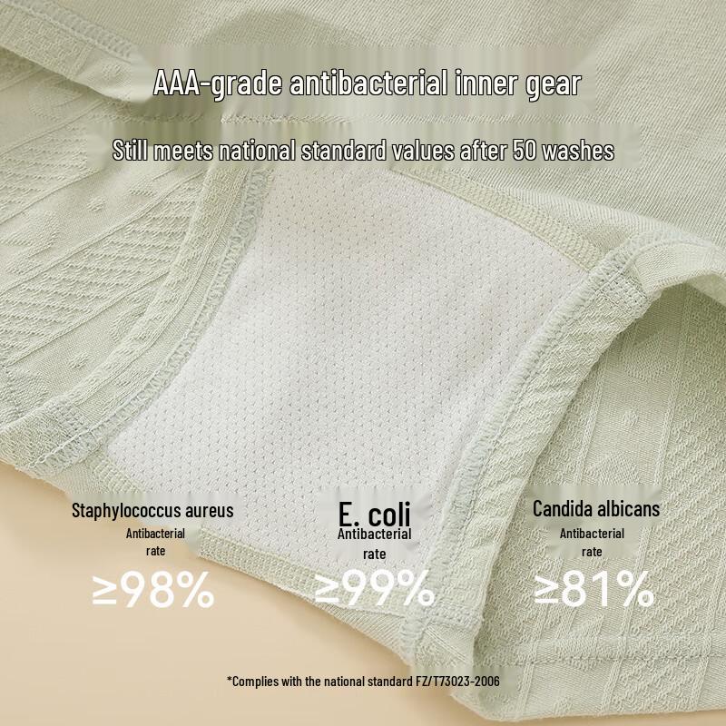 Hongdou Girls' Cotton Antibacterial Boxer Briefs (3-Pack)