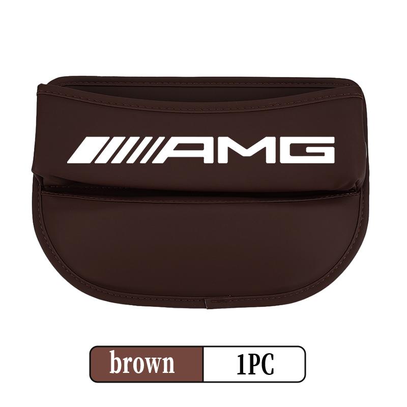 AATU1 Car Leather Seat Gap Organizer Side Pocket Seat Storage Box Interior Accessories For AMG Mercedes Benz B-CLASS C-CLASS GLC GLE