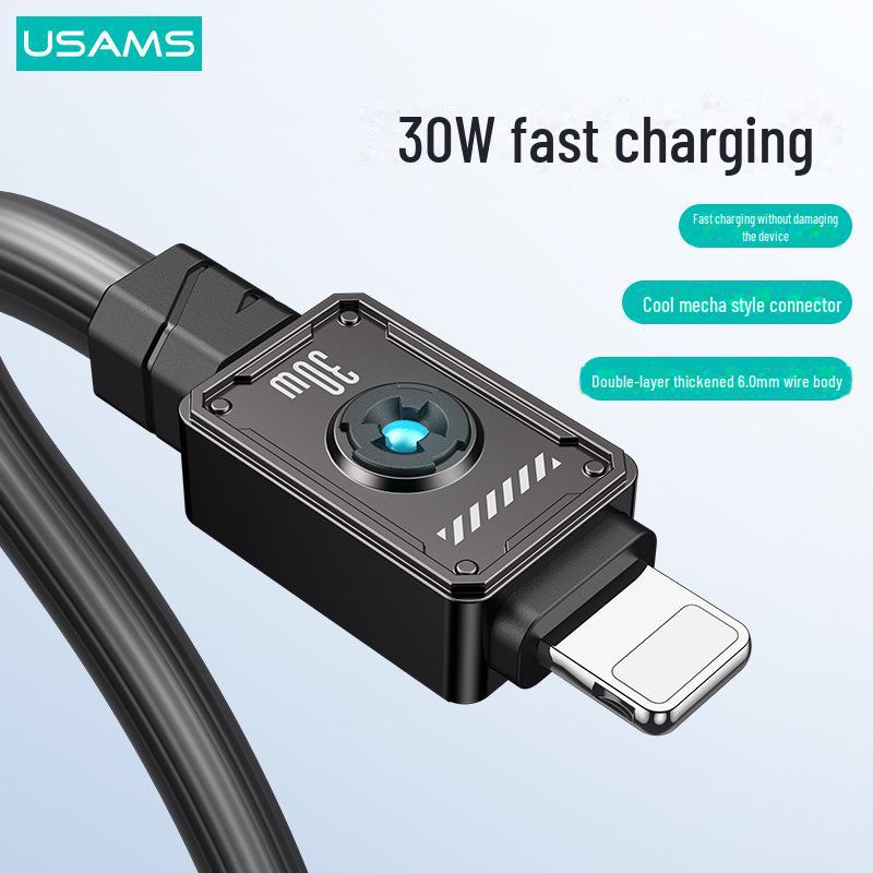 

USAMS Dual Type-C Fast Charging Cable for Apple 15, PD30W Compatibility