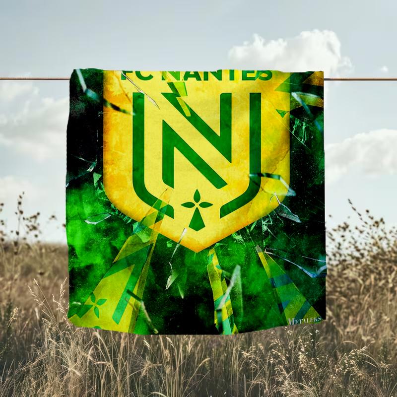 1PC Fc Nan-tes Crest Design Printed Soft Flannel Blanket Throw for Adult Bedroom Living Room Sofa Camping Travel Fan gifts Christmas Gifts