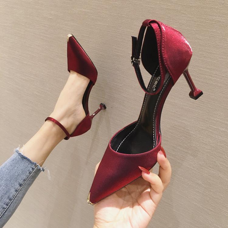 Tendencia de moda zapatos de mujer tacones altos puntiagudos rosa Tendencia de moda zapatos de mujer tacones altos puntiagudos rosa