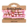 5pcs/set Acrylic Beads Romantic LOVE Pendant Colorful Stone Wristband Bracelet  Hand Decoration