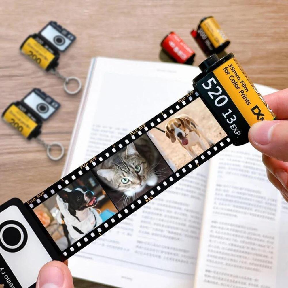 Dye Sublimation Blank Camera Film Keychain DIY Photography Film Keyring  Gift for Dad Mom Friends