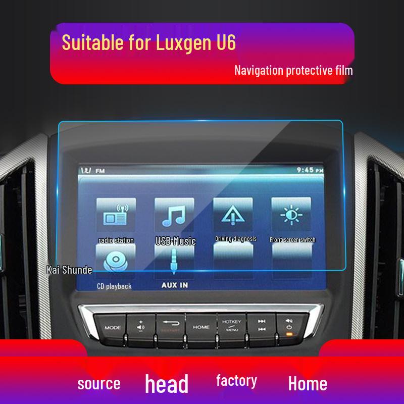 Protective Tempered Glass Screen Protector for 2019 Luxgen U6 Navigation System