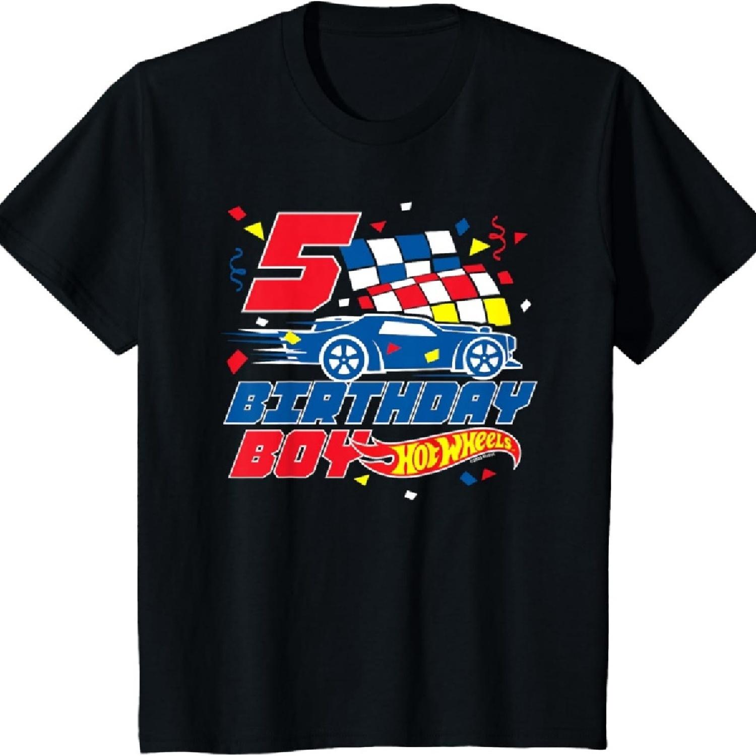 

Hot Wheels - Футболка для мальчика на 5-й день рождения XXXXXL чёрный