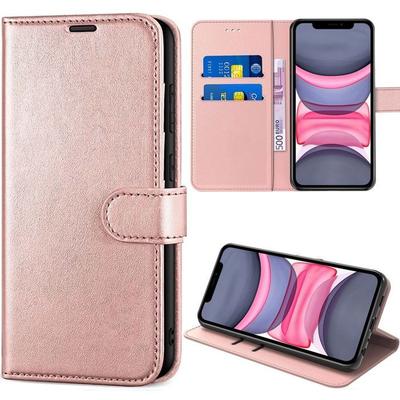 Case for iPhone 11, Shockproof Anti-Scratch Synthetic Leather - Pink