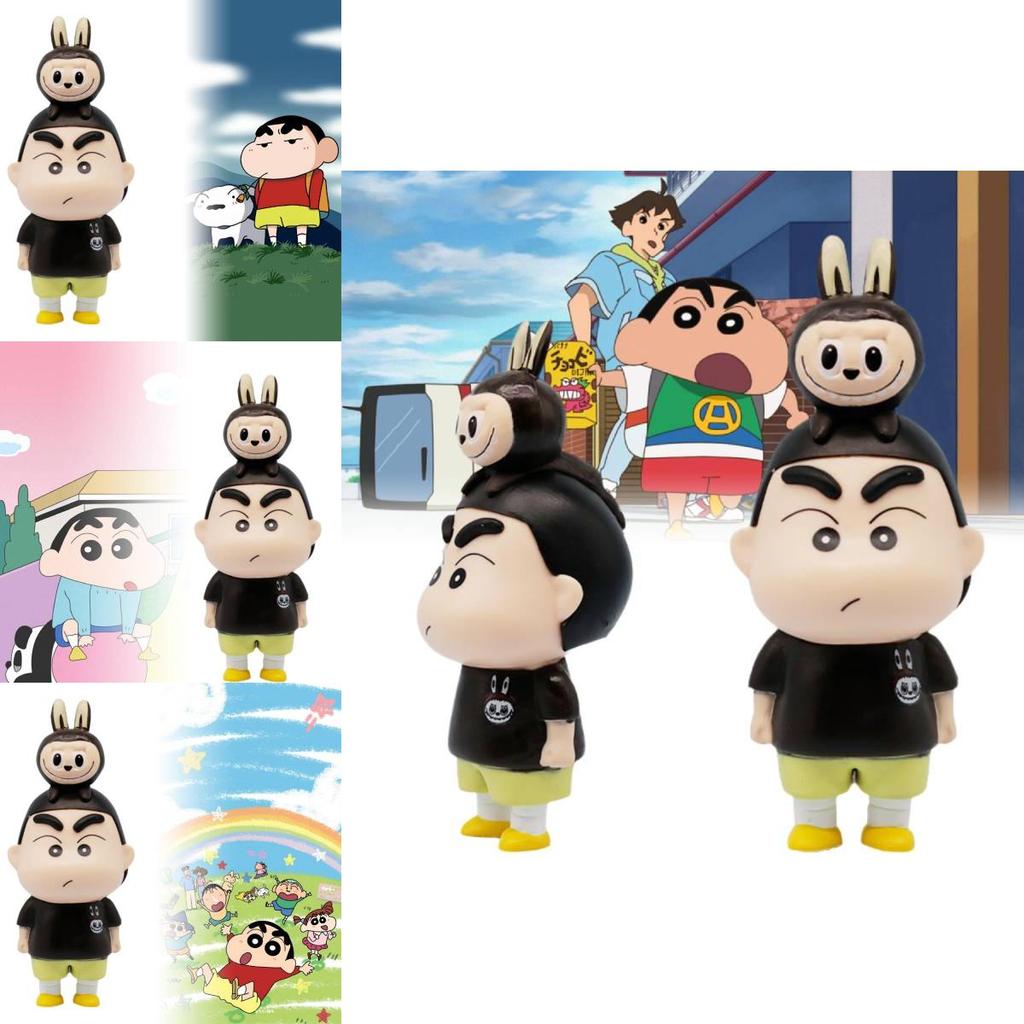 Adorable Crayon Shin Chan Labubu Figurine Perfect For Collectors And Fans Alike