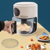 Frigider cu aer cald 3,81Qt 1200W Cilindru de sticlă Frigider cu aer cald Temperatură reglabilă 175F-400F, Temporizator 60Min Coș de sticlă vizibil 360°, Afișaj digital
