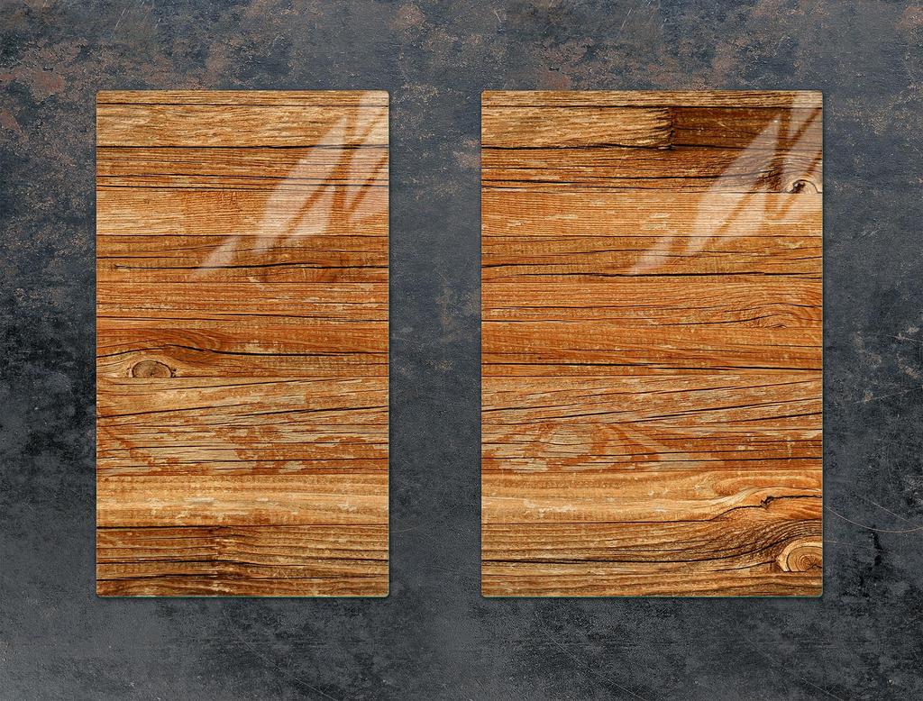 PIANO PROTETTIVO IN VETRO PER CUCINA 65x52 LEGNO