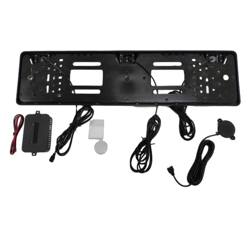 European Car License Plate Frame Car Rear View Camera Parking Sensor Kit Auto Reverse Radar Sensor Buzzer 12V Driving Reversing