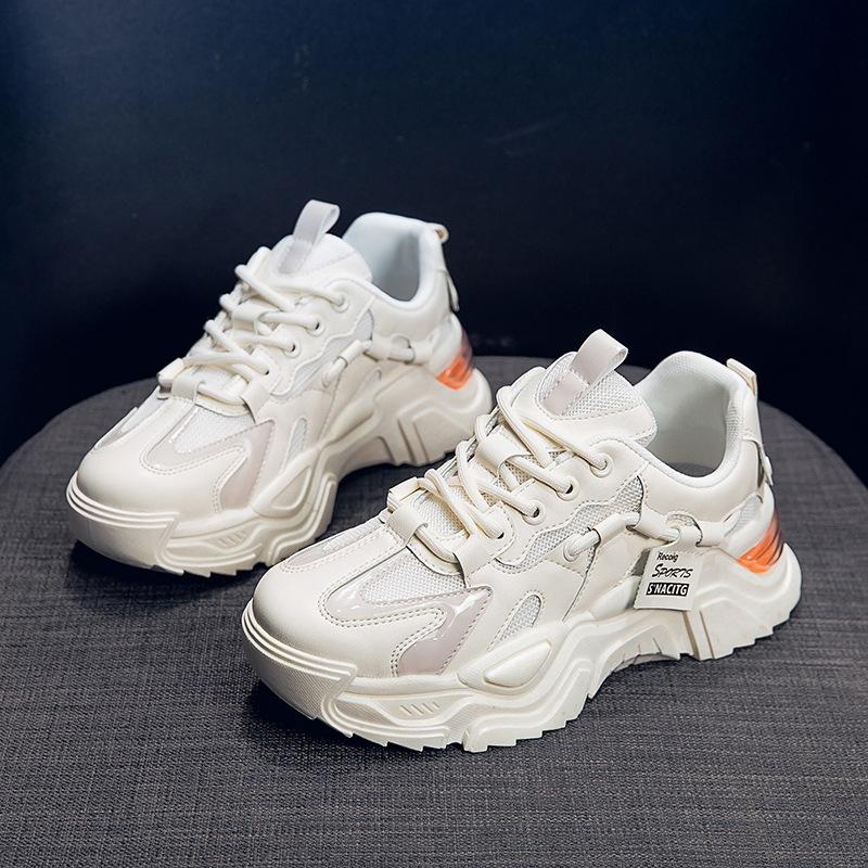 

Обувь для папы, женская, весна-осень 2025 года, новая универсальная обувь на платформе, детская, повседневная, маленькая, белая, спортивная обувь 35