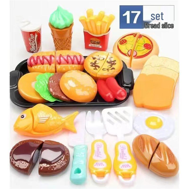 Kids' Velcro Fruit & Veggie Cutting Set - Magnetic Dollhouse Toy for Boys & Girls